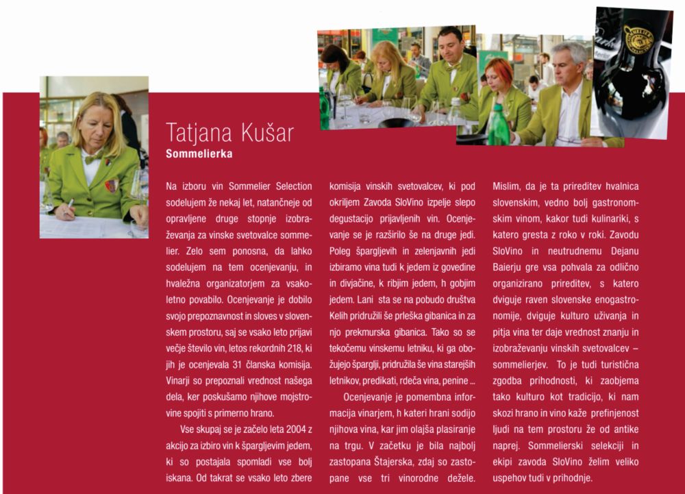 sommelierska selekcij Tatjana Kušar